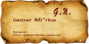 Gantner Márkus névjegykártya